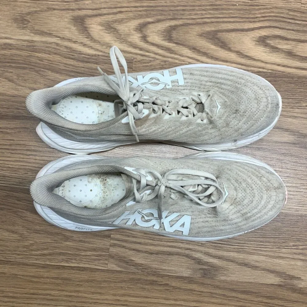 Hoka One One Mach 5 1127893 WCPP Beige Running Shoes‎ Sneakers Size 11.5 D